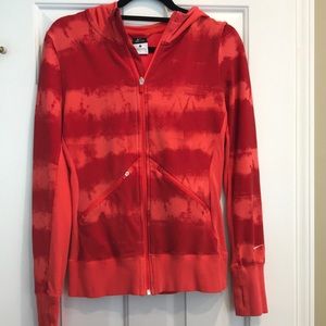 Women’s Nike Tie Dye Coral Zip Up Jacket size S